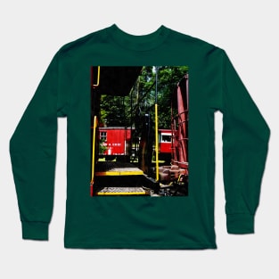 Trains - Morristown and Erie Caboose Long Sleeve T-Shirt